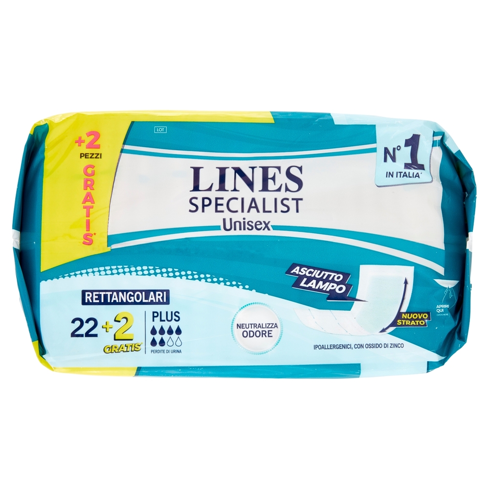 Lines Specialist Unisex Rettangolari Plus 22+2 pz